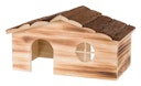 Vorschaubild TRIXIE Haus Ragna 2 Ausgänge Kaninchen, Rindenholz/geflammt, 43 × 22 × 25 cm