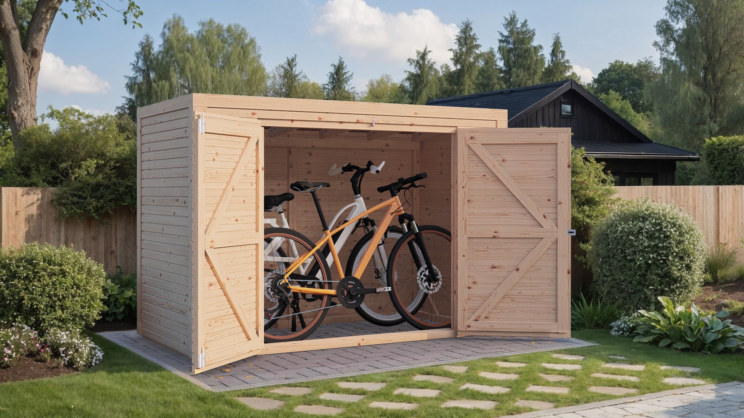 Bertilo Element- Fahrradgarage/Geräteschrank - 18 mm