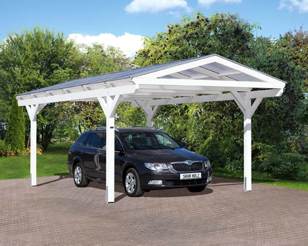 Skan Holz Westerwald Design Einzelcarport aus Leimholz Breite 362 cm
