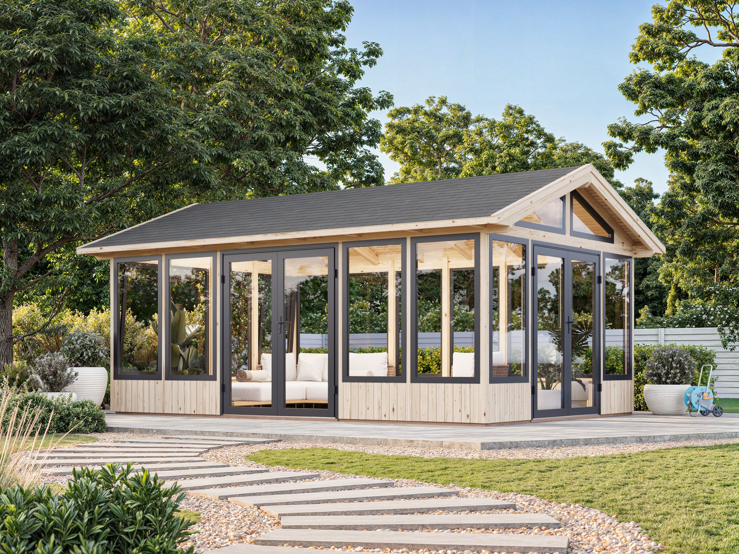 Palmako Pavillon Glashaus Isabella 22,2 m² - 90 mm