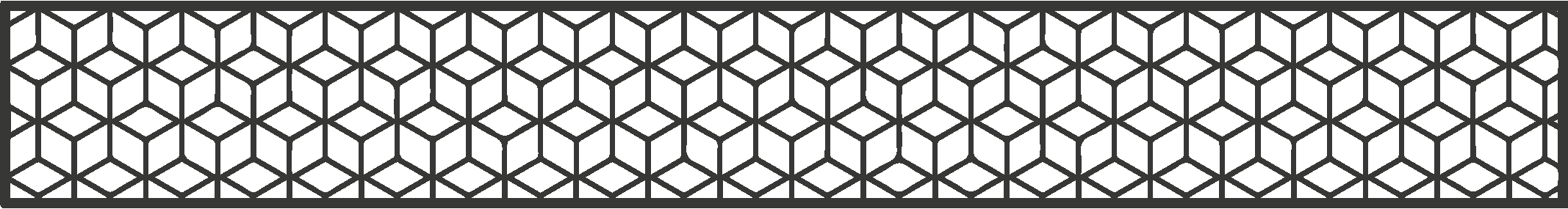 GroJa Designeinsatz Cubes - Aluminium Anthrazit 180x30 cm