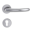 Vorschaubild Griffwerk ULMER GRIFF Klipptechnik | DESIGN MANUFAKTUR FS Edelstahl matt  Rosettengarnitur -Klippt. -PZ Stift 9mm -TS 38-50mm