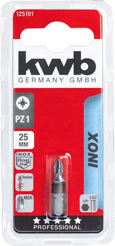 kwb Bit 25mm PZ 1 Stainless SB 125101