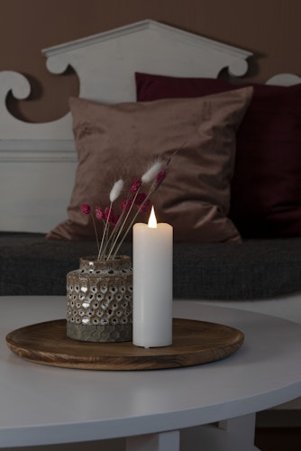 Konstsmide Weihnachtsbeleuchtung  LED Echtwachskerze weiß H 15,2cm