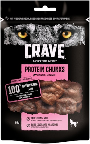 CRAVE Protein Chunks 55 Gramm Hundesnack