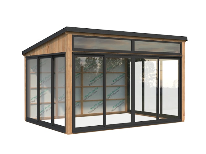 Palmako Glashaus Saga 11,6 m² Slide (Wintergartenanbau inkl. Rückwand)