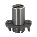 Vorschaubild Griffwerk Türschnäpper für 2-flg. Anlagen eckig, verstellbar -Edelstahl matt-Optik