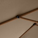 Vorschaubild doppler Mittelmastschirm LIFE Woodstyle 305 Lift, Aluminium Holzoptik / 100 % Polyester 180 g/m² 