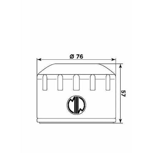 MIW Ölfilter P5002 Filterpatrone 76 mm (OEM-Qualität)