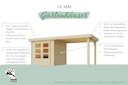 Karibu Gartenhaus Qubic 1 mit Schiebetür - 19 mm