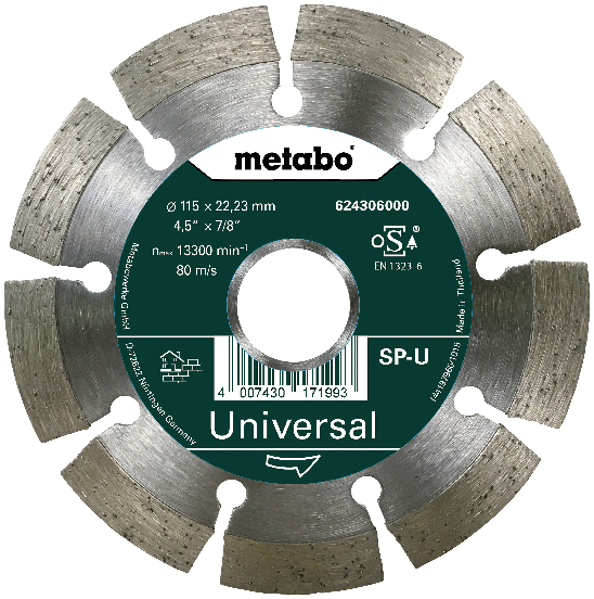 Metabo Diamanttrennscheibe 115x22,23mm"SP-U"Universal "SP"