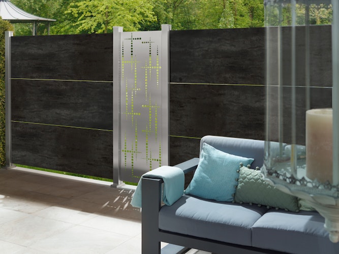 Traumgarten SYSTEM Board Keramik XL Zaunfeldset 1800 x 1800 mm