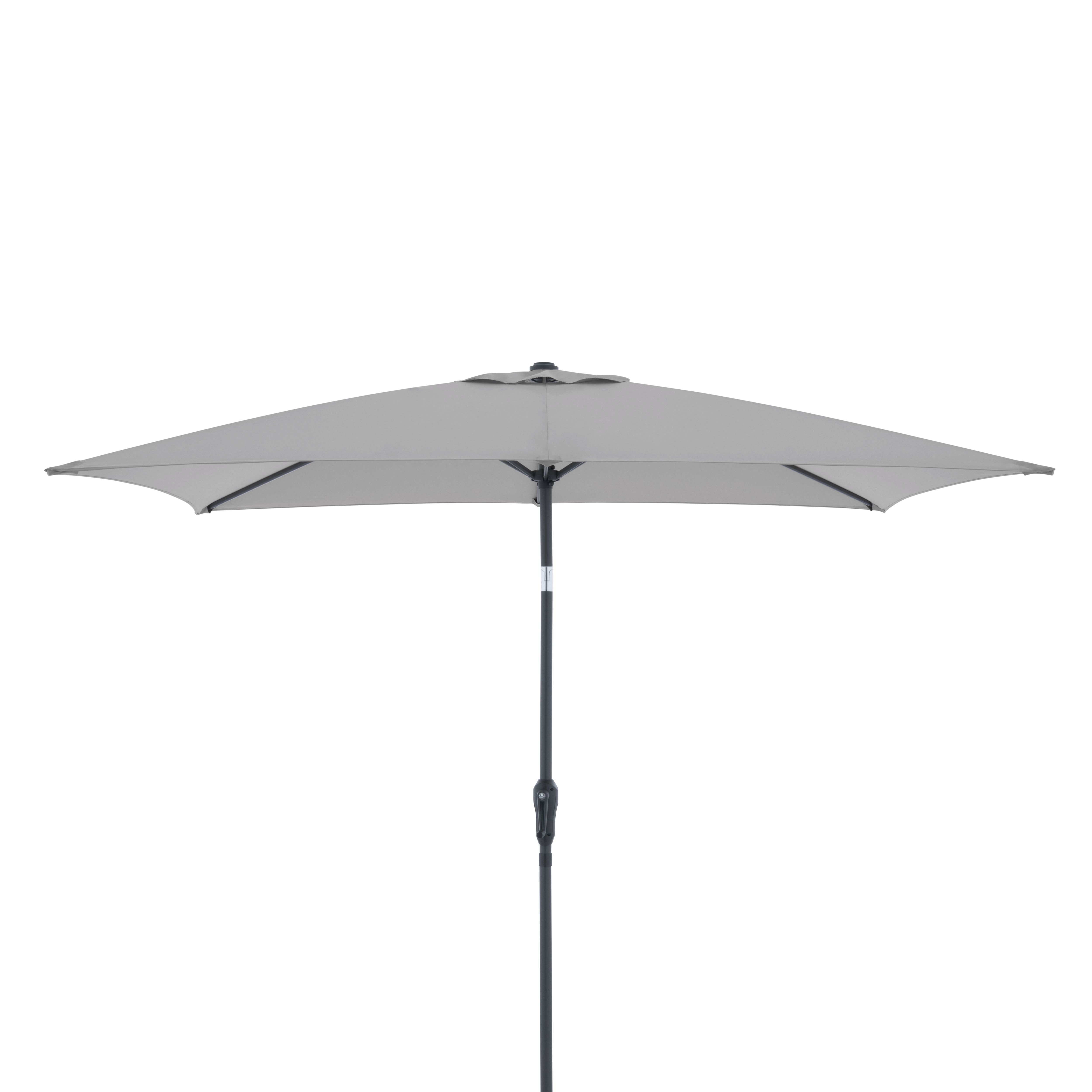 doppler Mittelmastschirm LIFE 250 x 200 Lift, Aluminium Anthrazit / 100 % Polyester 180 g/m² Hellgrau