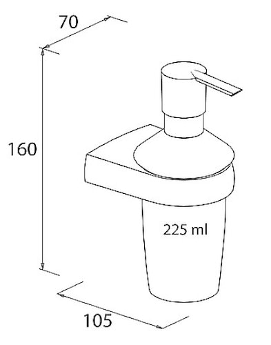 Bravat Flüssigseifenspender Metasoft - Kunststoff, chrom