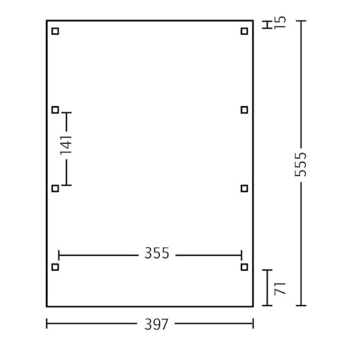 Skan Holz Caravan-Carport Friesland 397x555 cm mit erhöhter Einfahrt