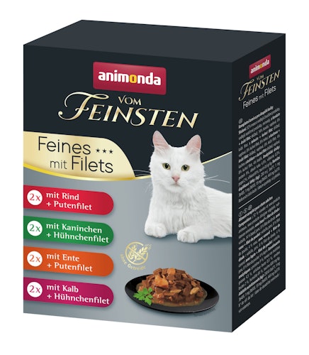 animonda Vom Feinsten Adult Feine Vielfalt mit Filets 8 x 85g Multipack Katzennassfutter