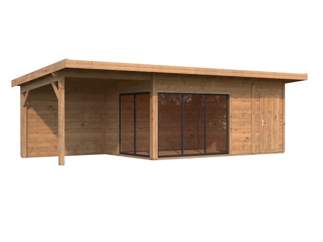 Palmako Gartenhaus Andrea 15,2 + 7,9 m² Slide Plus 44 mm