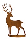 Vorschaubild Badeko Hirsch-Deko „Leon“ (120 cm) in Edelrostoptik