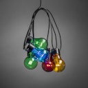 Vorschaubild Konstsmide Ganzjahresbeleuchtung  LED Biergartenkette Timer 5bunte Birnen 40 warmweiß