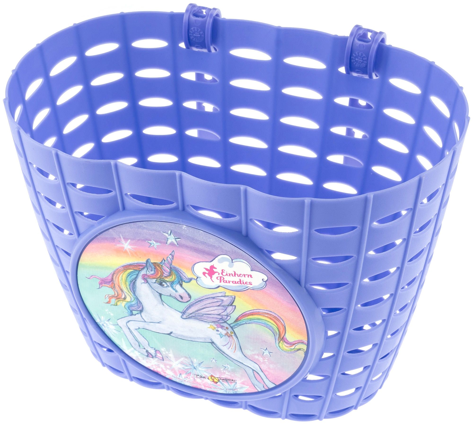 Bike Fashion Kinderkorb Einhorn Paradies violett