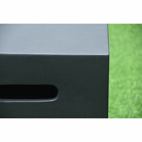 Gardenforma Abdeckung for Gasflaschen, Beton-Optik schwarz, Faserbeton für 5kg Gasbehälter