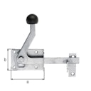 Vorschaubild Alberts® Gartentorfalle,Edelstahl,zusätzlich kugelgestrahlt,Platten Breite 80mm,Höhe 55mm 