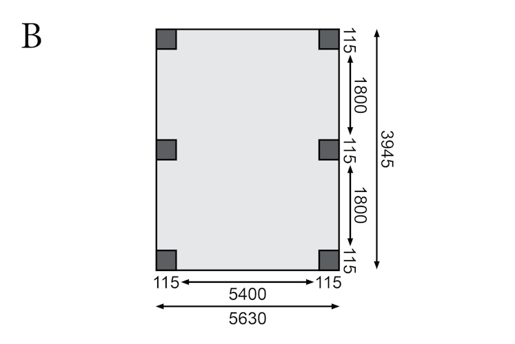 Karibu Carport Doppelcarport Classic Doppel 1 - kesseldruckimprägniert