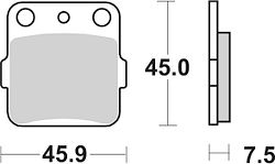 SBS Bremsbelag 592HF Street Ceramic