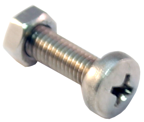 Feststellschrauben mit Mutter für Rinnenhalter PVC, RG80 Typ 250 (10 Stück Beutel)