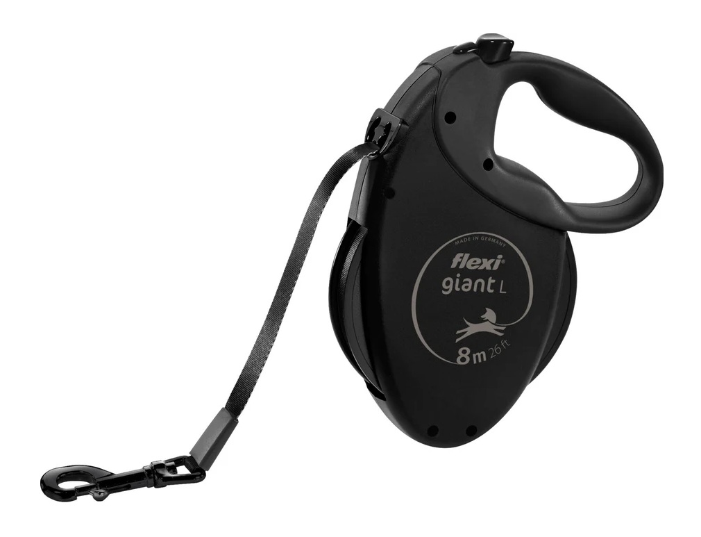 Thumbnail - TRIXIE flexi GIANT Black Edition, Gurt, L: 8 m, mattschwarz