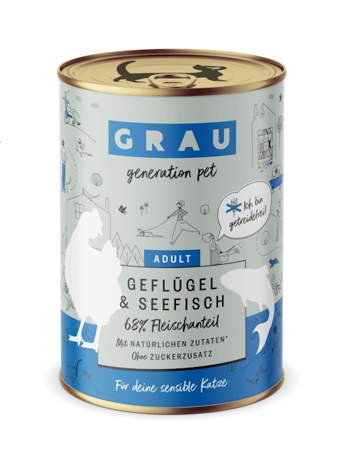 grau Katze 400 Gramm KatzennassfutterVorschaubild