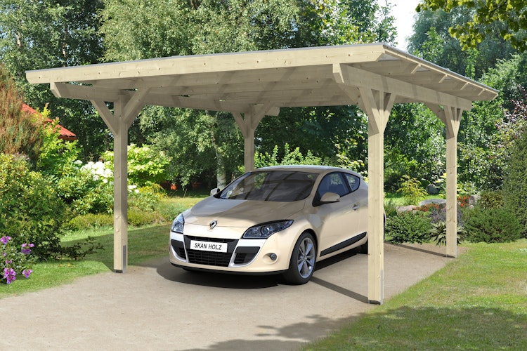 Skan Holz Odenwald - Design Einzel Carport aus Leimholz Breite 428 cm