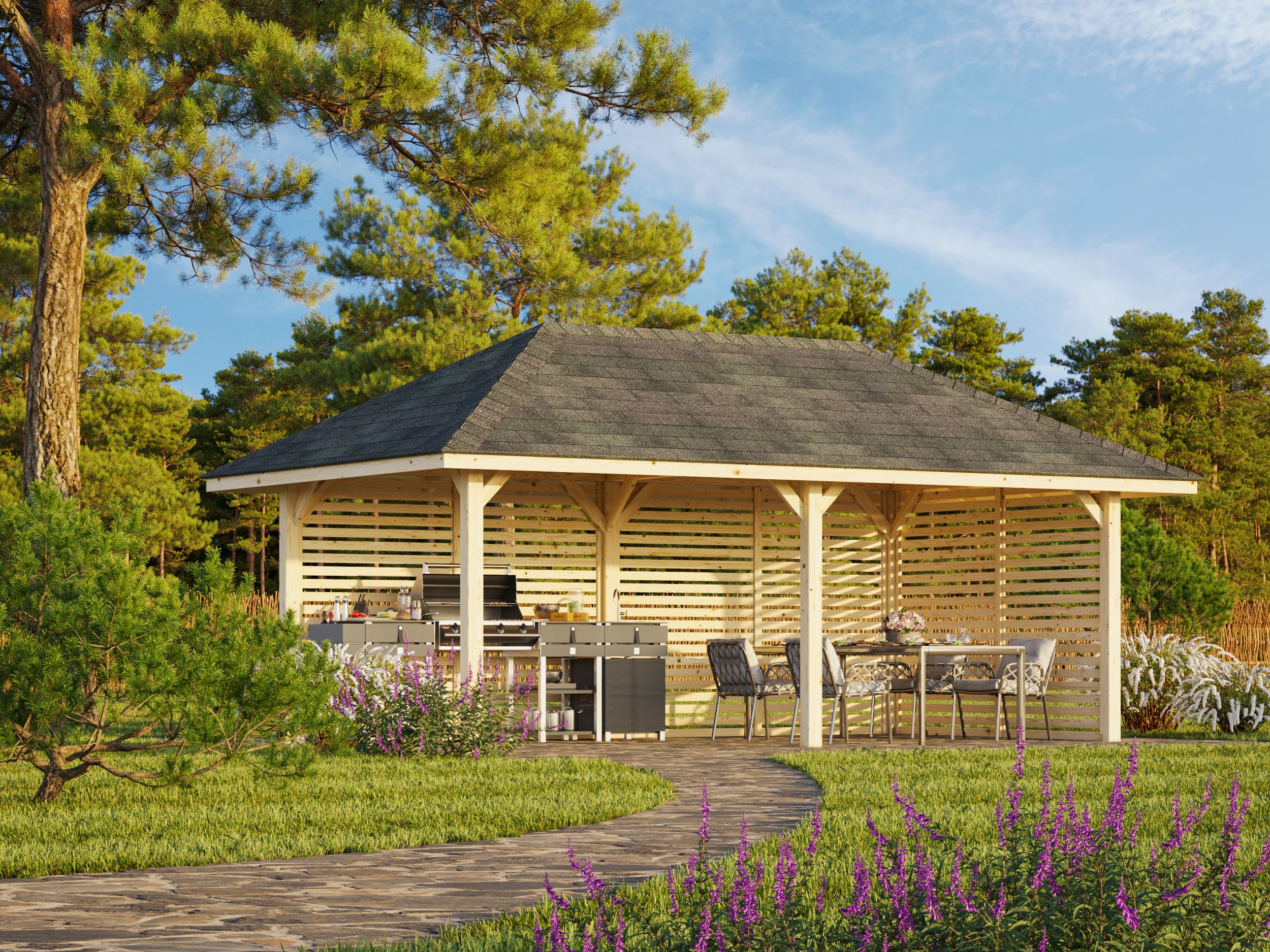 Palmako Pavillon Bianca 16,6 m² Set 109