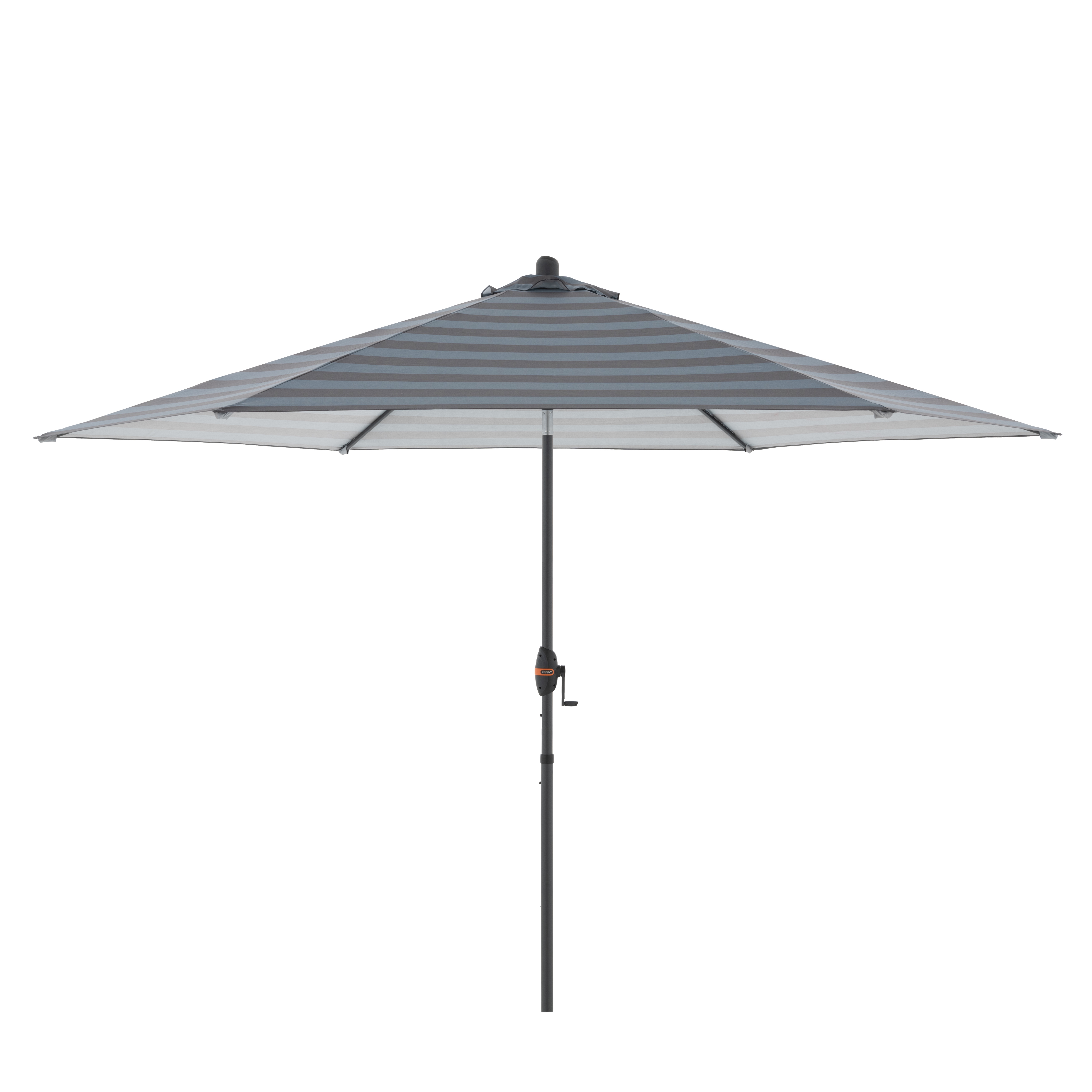 doppler Mittelmastschirm myZONE 305 Auto Tilt, Aluminium Anthrazit / 100 % Polyester 180 g/m² Blockstreifen Anthrazit