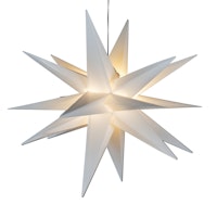 Konstsmide Weihnachtsbeleuchtung 3D Kunststoffstern warmweiße LED, wiß