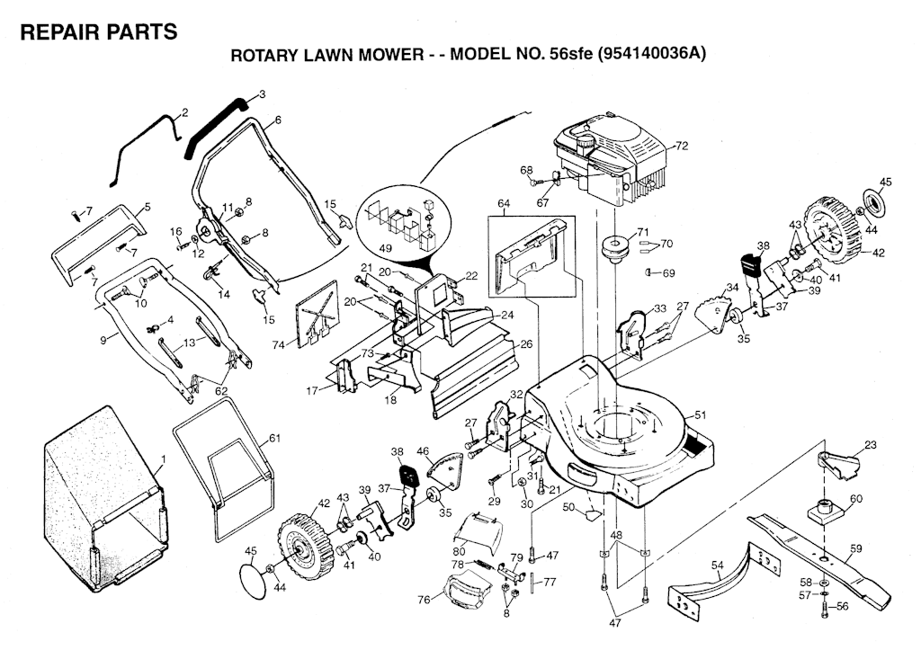 Explosionszeichnung Ersatzteile
