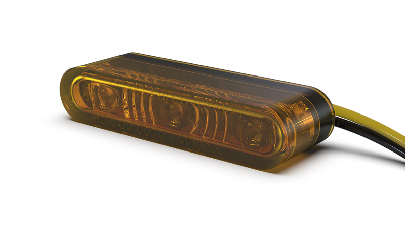 HIGHSIDER pro Star-MX1 Pro LED Indicator Gehäuse Schwarz / Linse Orange (Paar), Vorn & Hinten