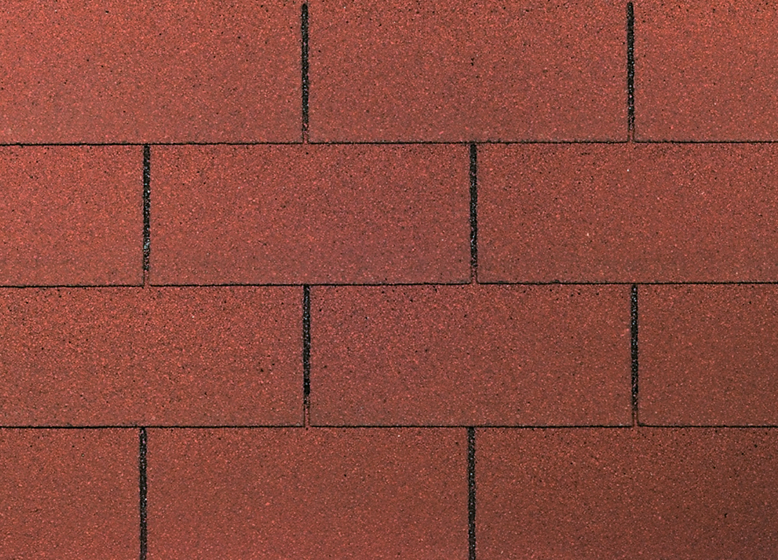 Wolff Finnhaus Rechteck Dachschindeln rot