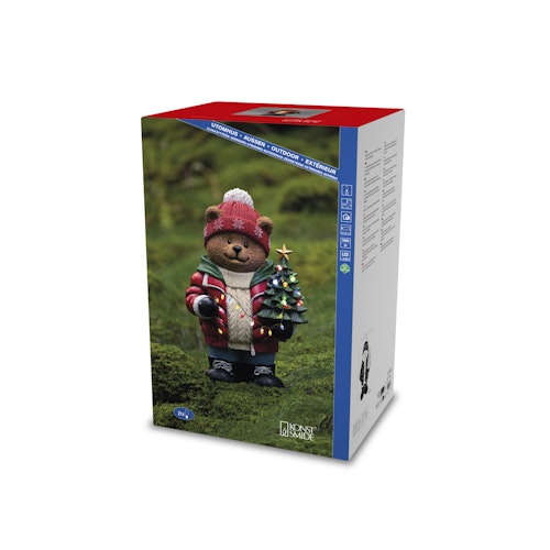 Konstsmide Weihnachtsbeleuchtung LED Teddybär groß batteriebetrieben,