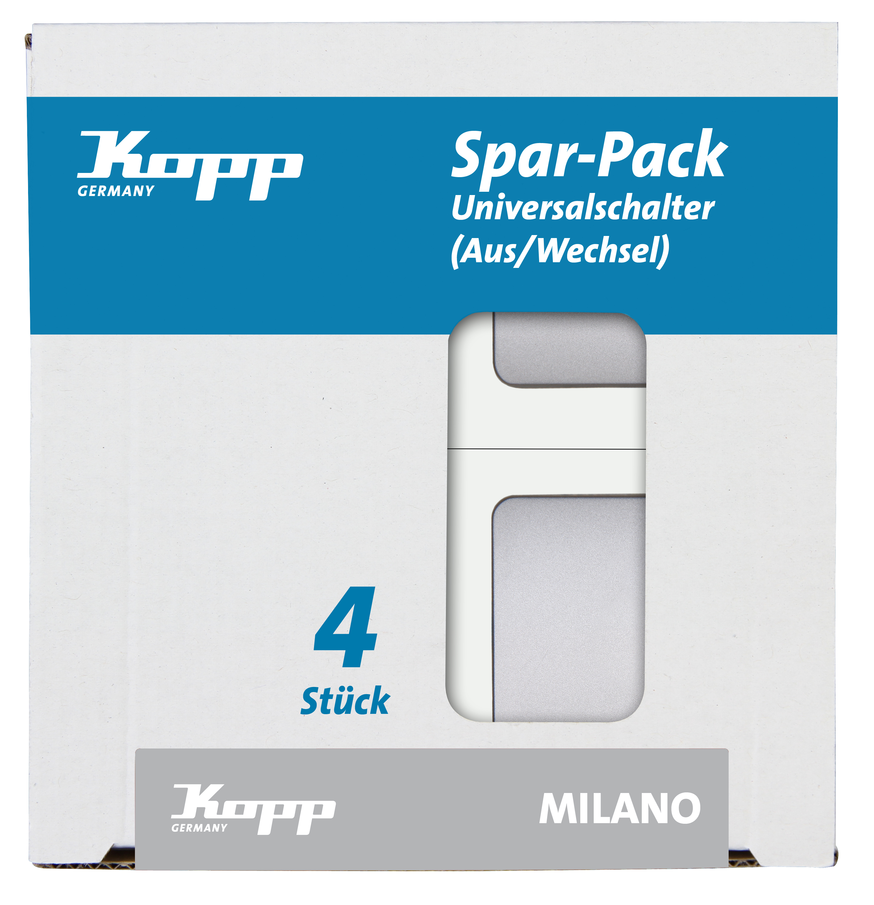 Kopp Universalschalter MILANO edelstahl