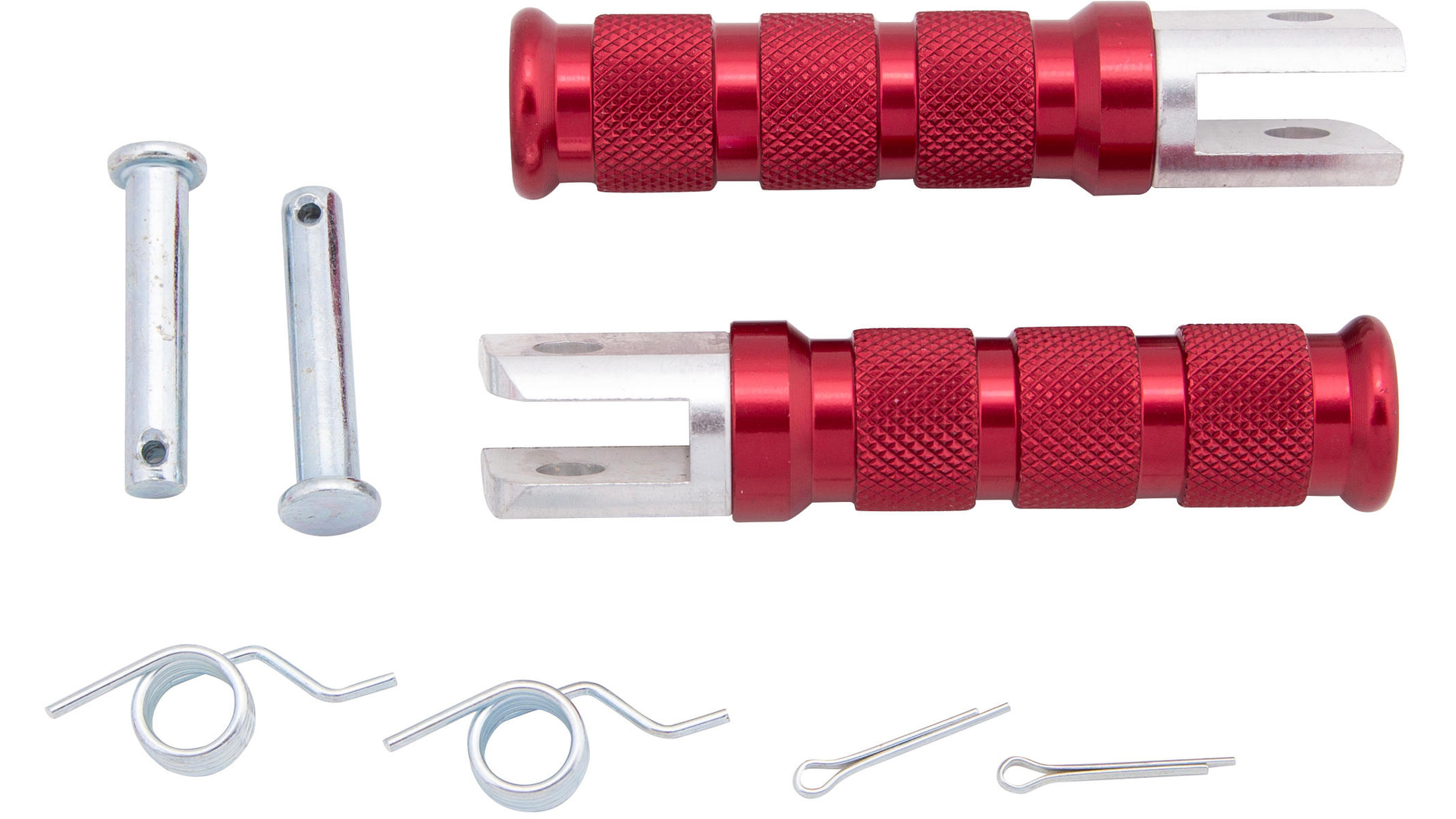 Vicma Fußraste rot, Fußraste "601" Paar, Gesamtlänge 11 cm, Breite 2, 0 cm, Ø Befestigungsbolzen 8 mm