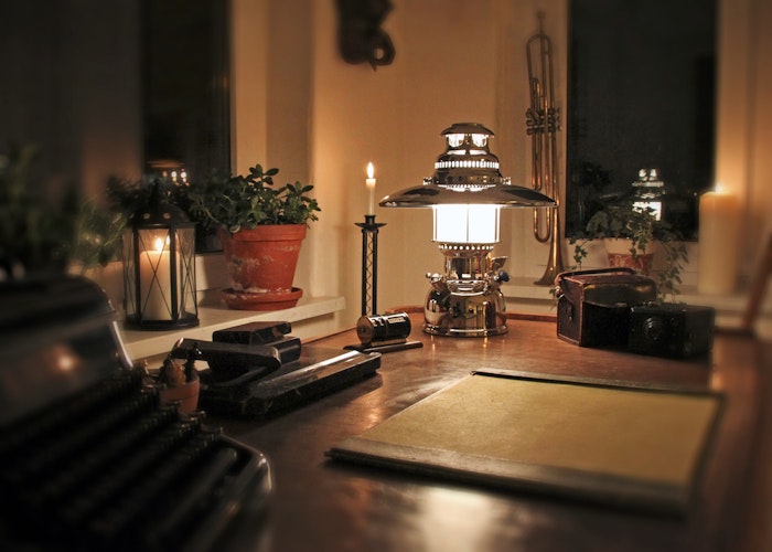 Petromax Tischleuchte HK500/829 Chrom elektro