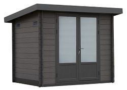 Wolff Finnhaus WPC Gartenhaus Trend B - 28 mm-Ohne Fußboden