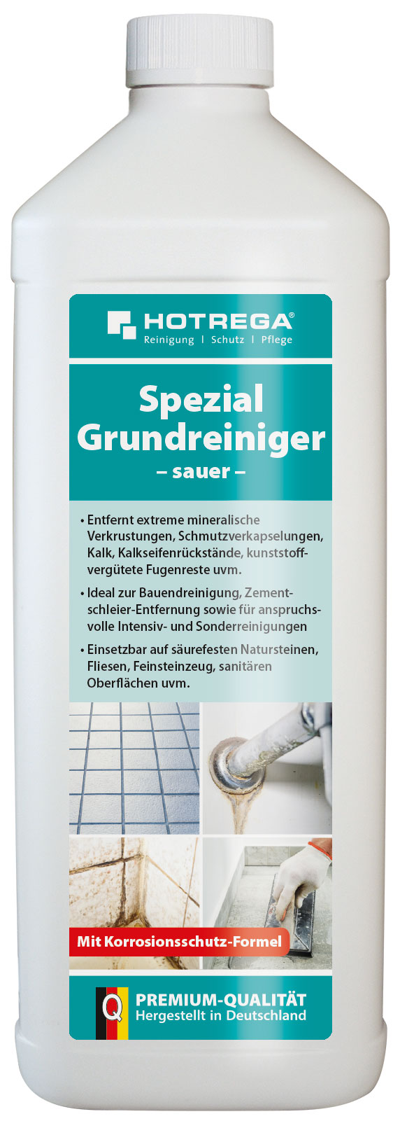 Hotrega Spezial Grundreiniger -sauer- 1 Liter Flasche (Konzentrat)