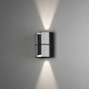 Vorschaubild Konstsmide Wandleuchte Vidar, LED 2x5W, schwarz/silber, dimmbar (425-753)