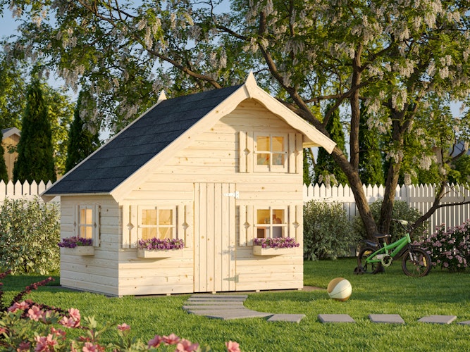 Palmako Kinderspielhaus Tom 3,8 m² - weiß lackiert
