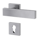 Vorschaubild Griffwerk Türgriff CARLA SQUARE Klippgarnitur- Edelstahl matt