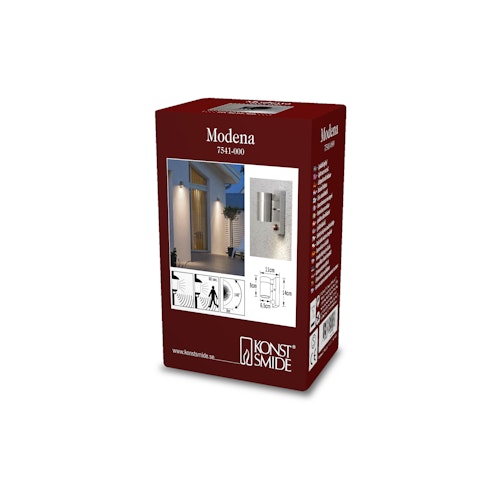 Konstsmide Halogenspot Modena, Edelstahl, klares Glas, mit Sensor (7541-000)