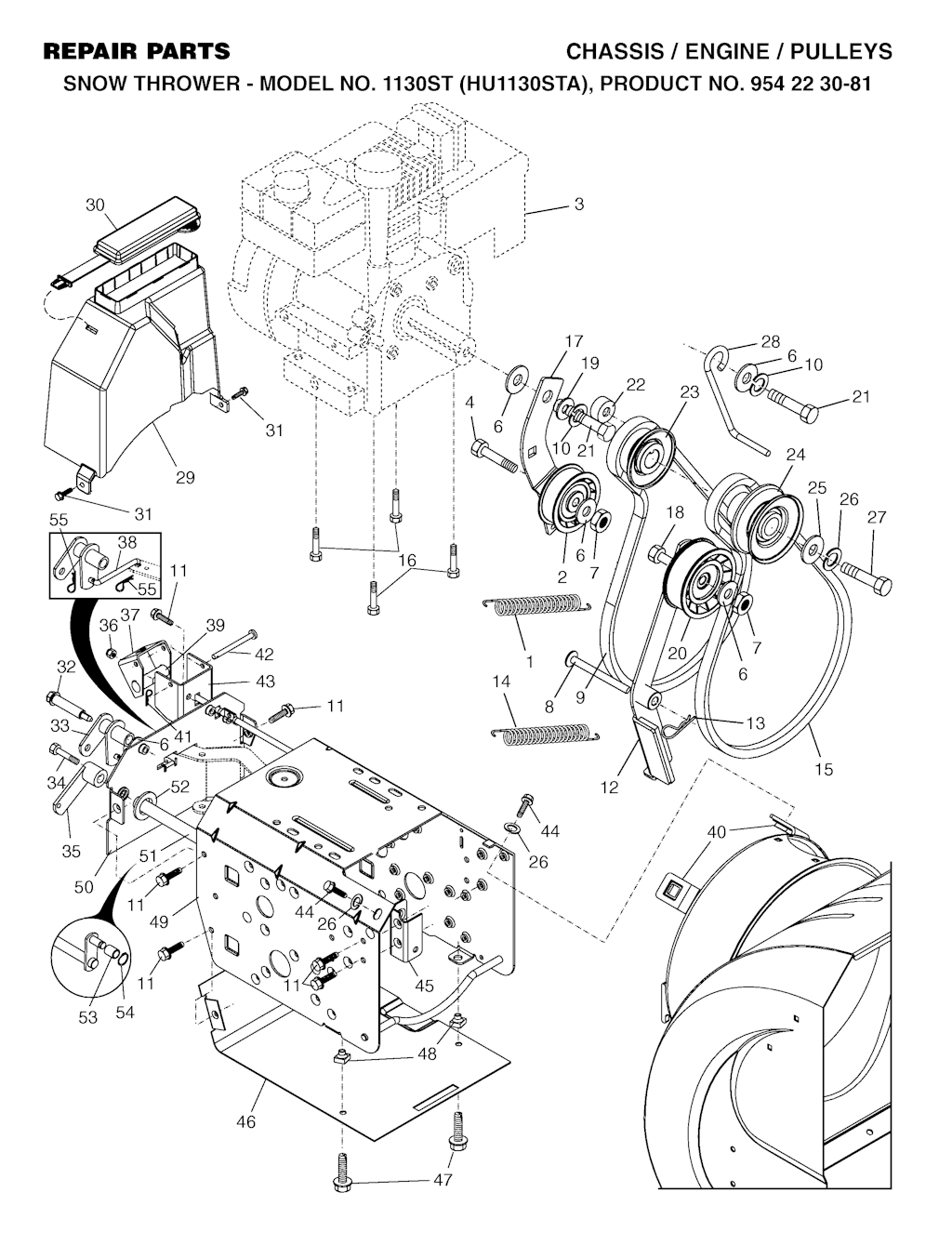 Explosionszeichnung Ersatzteile