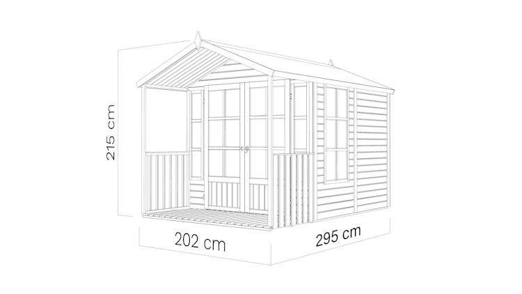 Bertilo Gartenhaus Arley - 19 mm